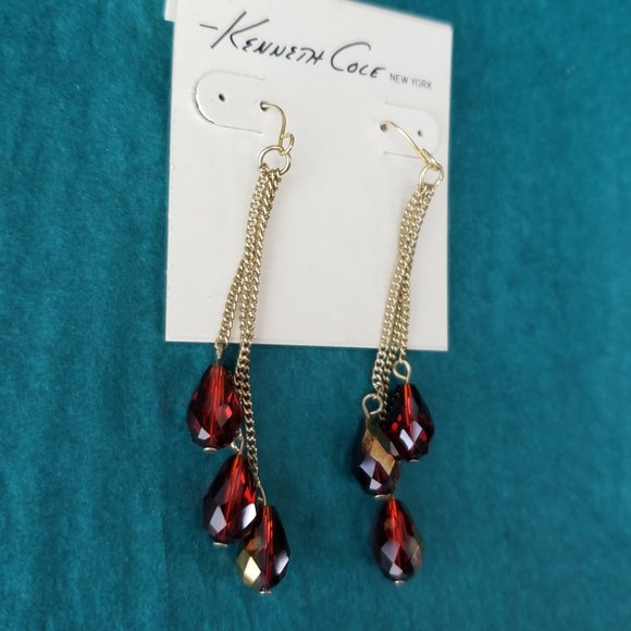 2/25$ Nwt kenneth Cole dangle teardrop earrings - Picture 2 of 5